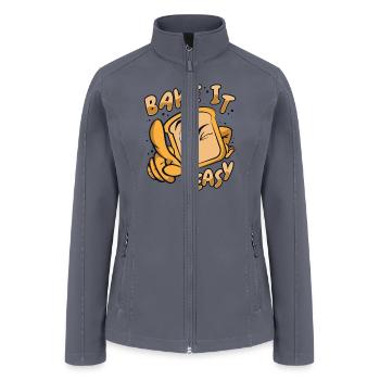 Bake It Easy Bread Maker Bread Dough Bread Queen - Women’s Soft Shell Jacket - gray - Front