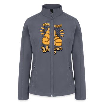 Sourdough Whisperer Bread Dough Bread Maker Bread - Women’s Soft Shell Jacket - gray - Front