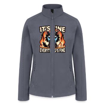 EVERYTHING IS FINE - Women’s Soft Shell Jacket - gray - Front