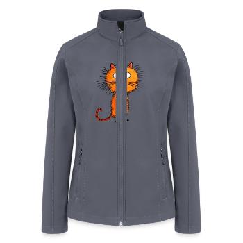 Funny Cat - Women’s Soft Shell Jacket - gray - Front