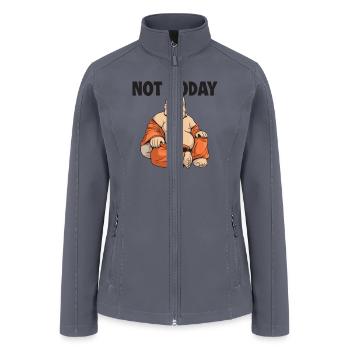 Not Today Buddhist Symbol Statue Priest Buddhism - Women’s Soft Shell Jacket - gray - Front