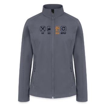 Eat Sleep Bonsai Repeat Penjing Indoor Bonsai - Women’s Soft Shell Jacket - gray - Front