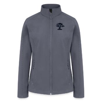 Bonsai Logo Emblem Bonsai Pots Penjing Indoor - Women’s Soft Shell Jacket - gray - Front