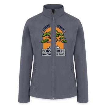 Too Many Bonsai Trees No One Ever Said Bonsai - Women’s Soft Shell Jacket - gray - Front