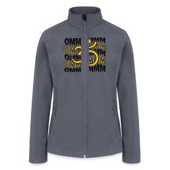 Ommmm Buddhist Symbol Statue Priest Buddhism - Women’s Soft Shell Jacket - gray - Front