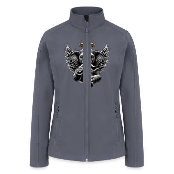 Elephant Loves Bubble Tea - Women’s Soft Shell Jacket - gray - Front