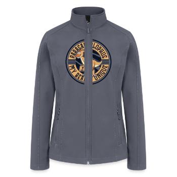 My Beak Is Unique Parasaurolophini Dinosaur - Women’s Soft Shell Jacket - gray - Front