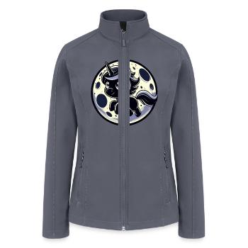 Enchanted Midnight Unicorn - Magical Moonlight Art - Women’s Soft Shell Jacket - gray - Front