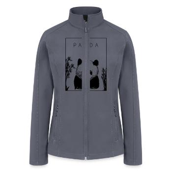 Panda Chinese Hanzi Panda Bear Friend Giant Panda - Women’s Soft Shell Jacket - gray - Front