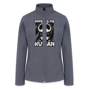 Impress Me Human Panda Bear Friend Giant Panda - Women’s Soft Shell Jacket - gray - Front