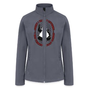 Was Thinking About Pandas Panda Bear Friend Giant - Women’s Soft Shell Jacket - gray - Front