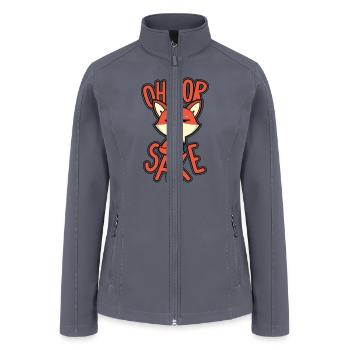 Oh For Sake Red Fox Canidae Caninae Fox Lover Fox - Women’s Soft Shell Jacket - gray - Front