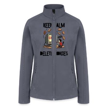 Retro Computer Error IT Delete Cookies Support - Women’s Soft Shell Jacket - gray - Front