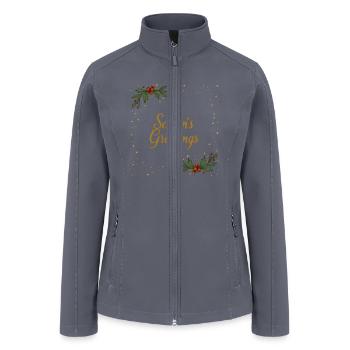 season's greetings - Women’s Soft Shell Jacket - gray - Front