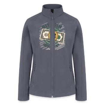 Bitcoin Over - Crypto Design For Enthusiasts - Women’s Soft Shell Jacket - gray - Front