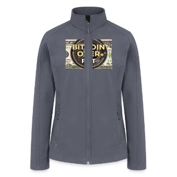 Bitcoin Over - Crypto Design For Enthusiasts - Women’s Soft Shell Jacket - gray - Front