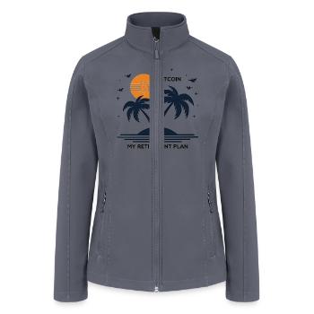 Bitcoin Retirement BTC - Crypto Investors - Women’s Soft Shell Jacket - gray - Front