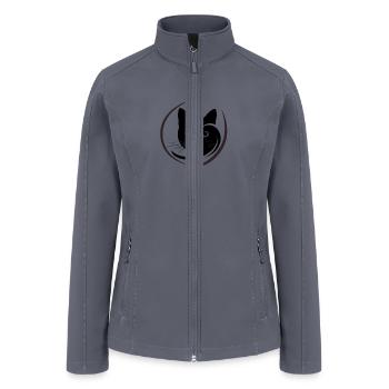 Cat - Elegant Cat Face - Cat Art - Women’s Soft Shell Jacket - gray - Front
