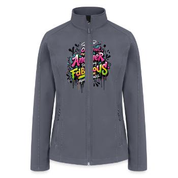 Street Graffiti Art - Women’s Soft Shell Jacket - gray - Front