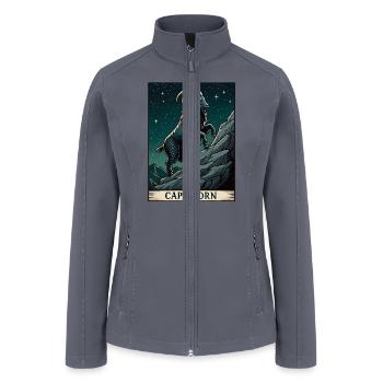 Zodiac Card Capricorn - Women’s Soft Shell Jacket - gray - Front