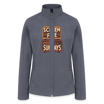 Screen-Free Sundays Retro Radio Revival - Women’s Soft Shell Jacket - gray - Front