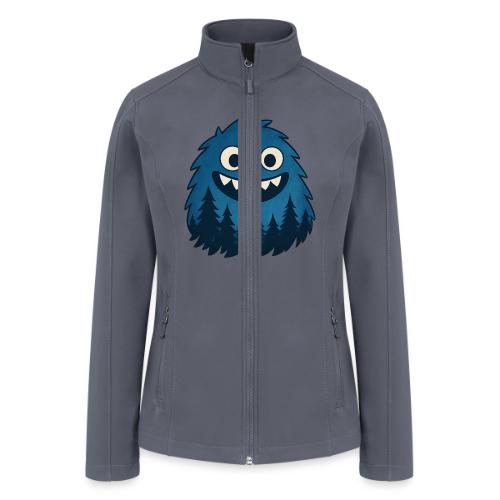 Whimsical Blue Forest Monster – Cute Cartoon Night - Women’s Soft Shell Jacket