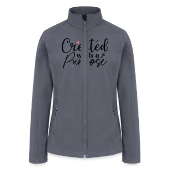 Created with a purpose - Women’s Soft Shell Jacket - gray - Front