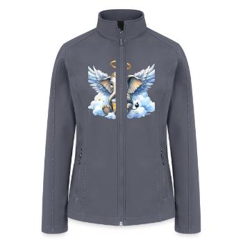 Elephant Loves Bubble Tea - Women’s Soft Shell Jacket - gray - Front