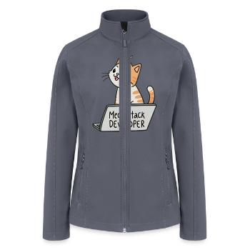 Meow Stack Developer - Women’s Soft Shell Jacket - gray - Front