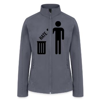 Throw Your Hate Away! - Women’s Soft Shell Jacket - gray - Front