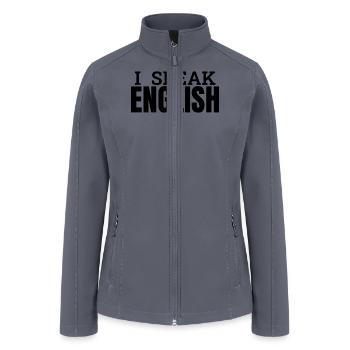i speak ENGLISH - Women’s Soft Shell Jacket - gray - Front
