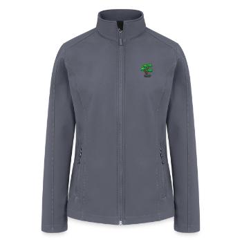 Bonsai embroidered - Women’s Soft Shell Jacket - gray - Front