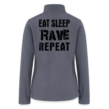 Eat sleep rave repeat - Women’s Soft Shell Jacket - gray - Back