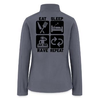Eat sleep rave repeat - Women’s Soft Shell Jacket - gray - Back