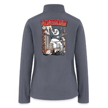 Pandemonium Panda Giant Attacking - Women’s Soft Shell Jacket - gray - Back