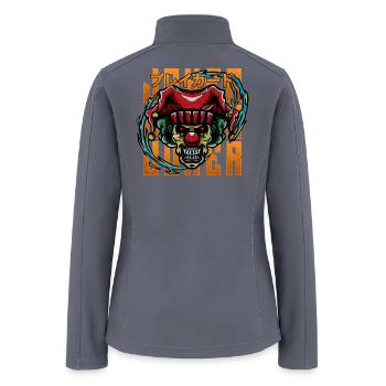Vivid Clown Attack Graphic Tee - Women’s Soft Shell Jacket - gray - Back