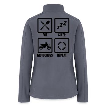 Motocross Quote - Women’s Soft Shell Jacket - gray - Back