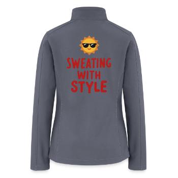 Sweating with Style - Women’s Soft Shell Jacket - gray - Back