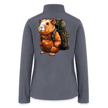 Guinea pig hiking / mountaineering guinea pig - Women’s Soft Shell Jacket - gray - Back