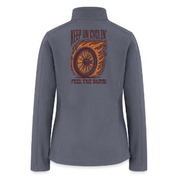 Keep on Cyclin' - Feel the Burn - Women’s Soft Shell Jacket - gray - Back