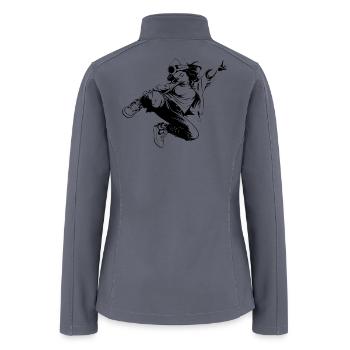 Breakdancing Girl Drawing - Women’s Soft Shell Jacket - gray - Back