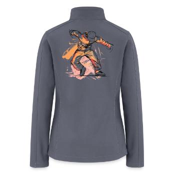 Breakdancer Drawing - Women’s Soft Shell Jacket - gray - Back