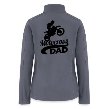 Motocross Father - Women’s Soft Shell Jacket - gray - Back