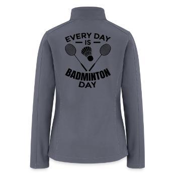 Badminton Daily Schedule - Women’s Soft Shell Jacket - gray - Back