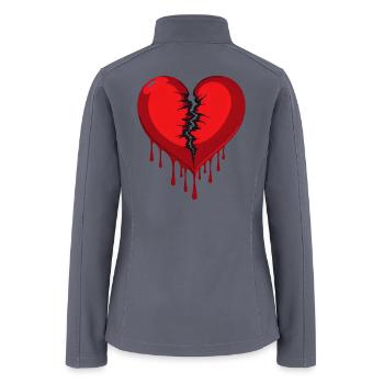 broken heart - Women’s Soft Shell Jacket - gray - Back