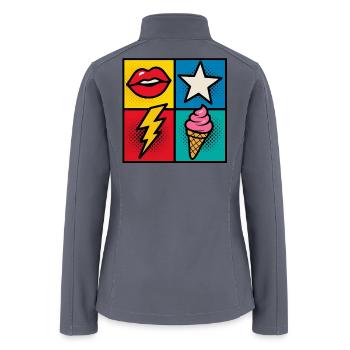 Kiss & Cone Pop - Women’s Soft Shell Jacket - gray - Back