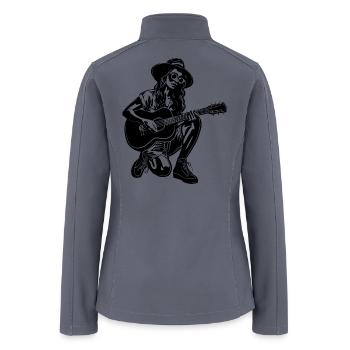 Guitarist Girl - Women’s Soft Shell Jacket - gray - Back