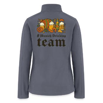 Munich Drinking Team Beer Celebration - Women’s Soft Shell Jacket - gray - Back