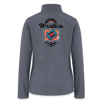 Back to the 90s – Golden Hour Cassette Vibes - Women’s Soft Shell Jacket - gray - Back