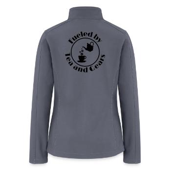 Steampunk Powered by Tea and Gears Tee - Women’s Soft Shell Jacket - gray - Back